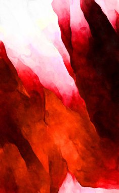 Soyut suluboya sanat eserleri. Fırça boyalı dijital resim. Renkli yaratıcı suluboya çizimi.