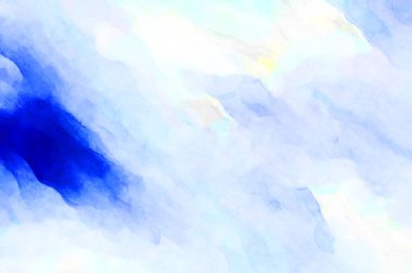 Soyut suluboya sanat eserleri. Fırça boyalı dijital resim. Renkli yaratıcı suluboya çizimi.