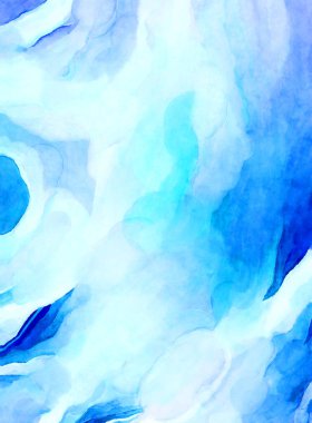 Soyut suluboya sanat eserleri. Fırça boyalı dijital resim. Renkli yaratıcı suluboya çizimi.