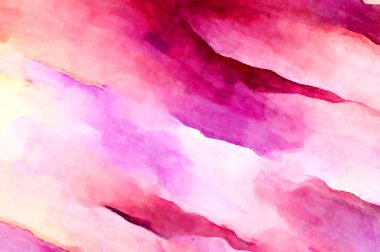 Soyut suluboya sanat eserleri. Fırça boyalı dijital resim. Renkli yaratıcı suluboya çizimi.