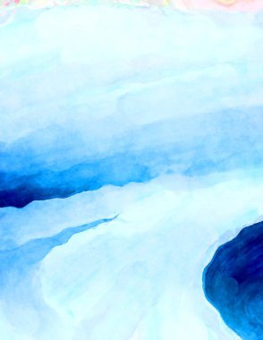 Soyut suluboya sanat eserleri. Fırça boyalı dijital resim. Renkli yaratıcı suluboya çizimi.