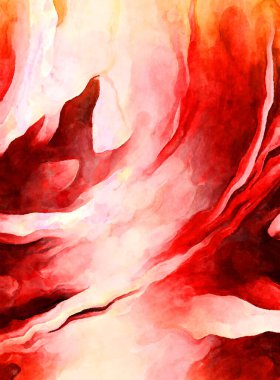 Soyut suluboya sanat eserleri. Fırça boyalı dijital resim. Renkli yaratıcı suluboya çizimi.