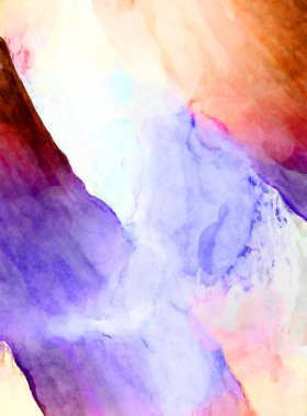 Soyut suluboya sanat eserleri. Fırça boyalı dijital resim. Renkli yaratıcı suluboya çizimi.