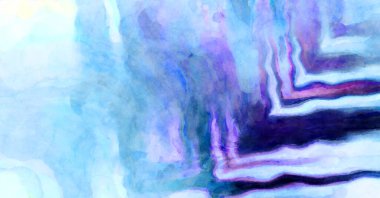 Soyut suluboya sanat eserleri. Fırça boyalı dijital resim. Renkli yaratıcı suluboya çizimi.