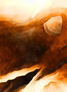 Soyut suluboya sanat eserleri. Fırça boyalı dijital resim. Renkli yaratıcı suluboya çizimi.