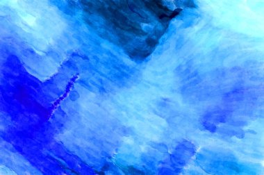 Soyut suluboya sanat eserleri. Fırça boyalı dijital resim. Renkli yaratıcı suluboya çizimi.