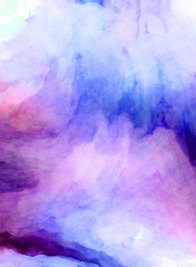 Soyut suluboya sanat eserleri. Fırça boyalı dijital resim. Renkli yaratıcı suluboya çizimi.