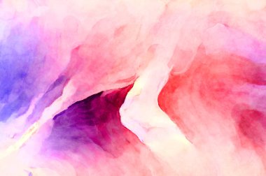 Soyut suluboya sanat eserleri. Fırça boyalı dijital resim. Renkli yaratıcı suluboya çizimi.