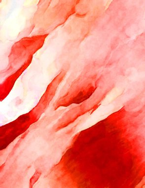 Soyut suluboya sanat eserleri. Fırça boyalı dijital resim. Renkli yaratıcı suluboya çizimi.