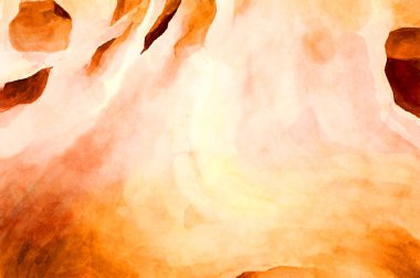 Soyut suluboya sanat eserleri. Fırça boyalı dijital resim. Renkli yaratıcı suluboya çizimi.