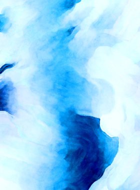 Soyut suluboya sanat eserleri. Fırça boyalı dijital resim. Renkli yaratıcı suluboya çizimi.