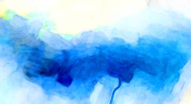 Soyut suluboya sanat eserleri. Fırça boyalı dijital resim. Renkli yaratıcı suluboya çizimi.