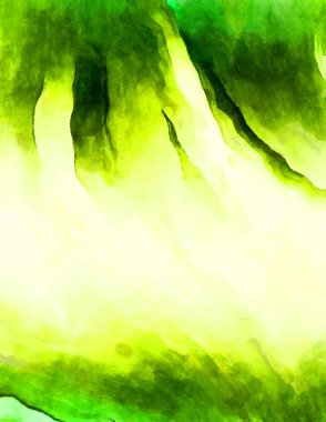 Soyut suluboya sanat eserleri. Fırça boyalı dijital resim. Renkli yaratıcı suluboya çizimi.