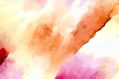 Soyut suluboya sanat eserleri. Fırça boyalı dijital resim. Renkli yaratıcı suluboya çizimi.