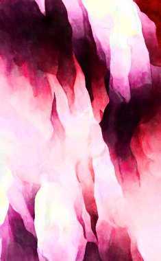 Soyut suluboya sanat eserleri. Fırça boyalı dijital resim. Renkli yaratıcı suluboya çizimi.