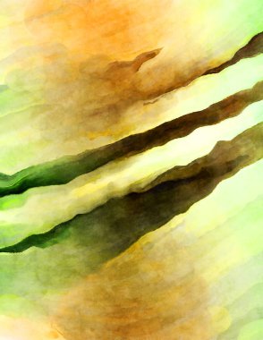 Soyut suluboya sanat eserleri. Fırça boyalı dijital resim. Renkli yaratıcı suluboya çizimi.