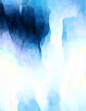 Soyut suluboya sanat eserleri. Fırça boyalı dijital resim. Renkli yaratıcı suluboya çizimi.