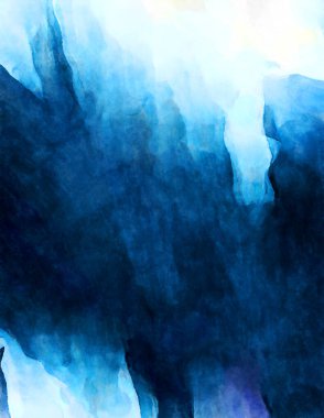 Soyut suluboya sanat eserleri. Fırça boyalı dijital resim. Renkli yaratıcı suluboya çizimi.