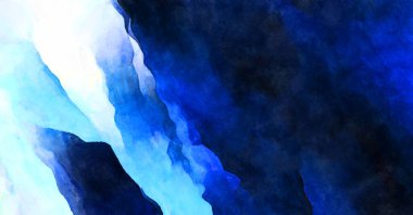 Soyut suluboya sanat eserleri. Fırça boyalı dijital resim. Renkli yaratıcı suluboya çizimi.