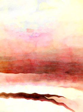 Soyut suluboya sanat eserleri. Fırça boyalı dijital resim. Renkli yaratıcı suluboya çizimi.