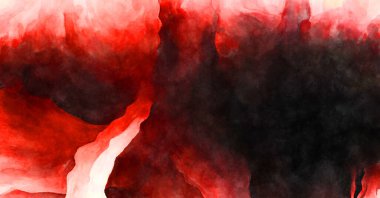 Soyut suluboya sanat eserleri. Fırça boyalı dijital resim. Renkli yaratıcı suluboya çizimi.