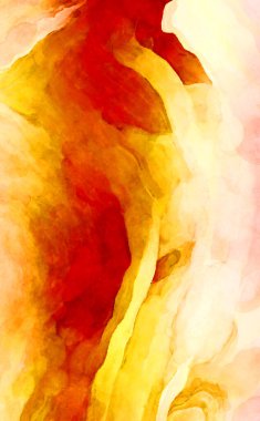 Soyut suluboya sanat eserleri. Fırça boyalı dijital resim. Renkli yaratıcı suluboya çizimi.