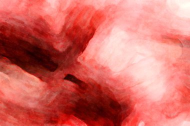 Soyut suluboya sanat eserleri. Fırça boyalı dijital resim. Renkli yaratıcı suluboya çizimi.