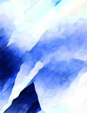 Soyut suluboya sanat eserleri. Fırça boyalı dijital resim. Renkli yaratıcı suluboya çizimi.