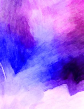 Soyut suluboya sanat eserleri. Fırça boyalı dijital resim. Renkli yaratıcı suluboya çizimi.