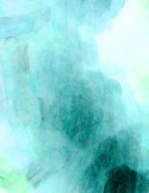 Soyut suluboya sanat eserleri. Fırça boyalı dijital resim. Renkli yaratıcı suluboya çizimi.