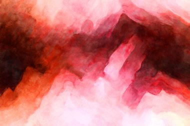 Soyut suluboya sanat eserleri. Fırça boyalı dijital resim. Renkli yaratıcı suluboya çizimi.