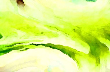 Soyut suluboya sanat eserleri. Fırça boyalı dijital resim. Renkli yaratıcı suluboya çizimi.