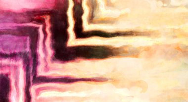 Soyut suluboya sanat eserleri. Fırça boyalı dijital resim. Renkli yaratıcı suluboya çizimi.