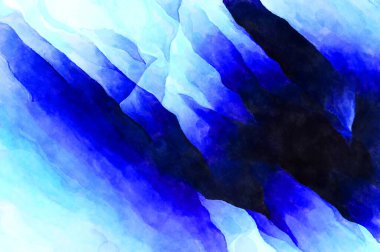 Soyut suluboya sanat eserleri. Fırça boyalı dijital resim. Renkli yaratıcı suluboya çizimi.