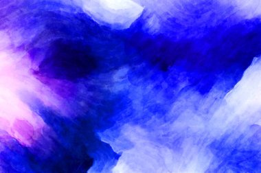 Soyut suluboya sanat eserleri. Fırça boyalı dijital resim. Renkli yaratıcı suluboya çizimi.