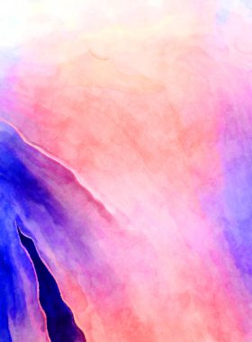 Soyut suluboya sanat eserleri. Fırça boyalı dijital resim. Renkli yaratıcı suluboya çizimi.