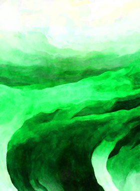 Soyut suluboya sanat eserleri. Fırça boyalı dijital resim. Renkli yaratıcı suluboya çizimi.