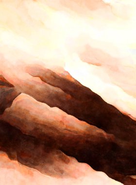 Soyut suluboya sanat eserleri. Fırça boyalı dijital resim. Renkli yaratıcı suluboya çizimi.