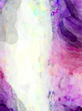 Soyut suluboya sanat eserleri. Fırça boyalı dijital resim. Renkli yaratıcı suluboya çizimi.