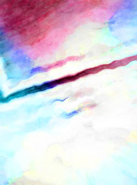 Soyut suluboya sanat eserleri. Fırça boyalı dijital resim. Renkli yaratıcı suluboya çizimi.