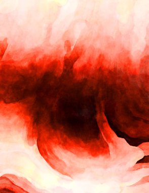 Soyut suluboya sanat eserleri. Fırça boyalı dijital resim. Renkli yaratıcı suluboya çizimi.