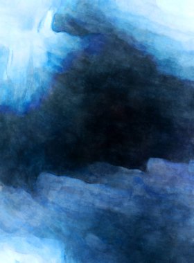 Soyut suluboya sanat eserleri. Fırça boyalı dijital resim. Renkli yaratıcı suluboya çizimi.