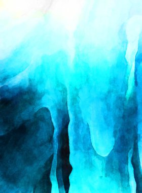 Soyut suluboya sanat eserleri. Fırça boyalı dijital resim. Renkli yaratıcı suluboya çizimi.