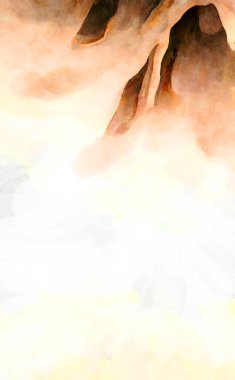 Soyut suluboya sanat eserleri. Fırça boyalı dijital resim. Renkli yaratıcı suluboya çizimi.