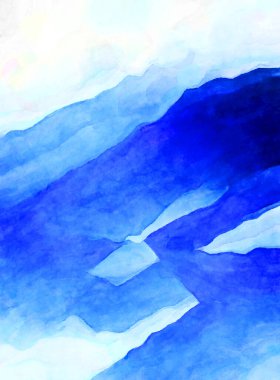 Soyut suluboya sanat eserleri. Fırça boyalı dijital resim. Renkli yaratıcı suluboya çizimi.