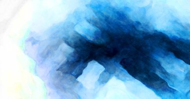 Soyut suluboya sanat eserleri. Fırça boyalı dijital resim. Renkli yaratıcı suluboya çizimi.