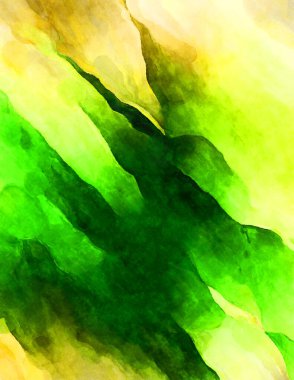 Soyut suluboya sanat eserleri. Fırça boyalı dijital resim. Renkli yaratıcı suluboya çizimi.