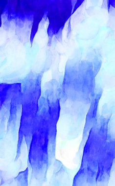 Soyut suluboya sanat eserleri. Fırça boyalı dijital resim. Renkli yaratıcı suluboya çizimi.