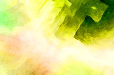 Soyut suluboya sanat eserleri. Fırça boyalı dijital resim. Renkli yaratıcı suluboya çizimi.