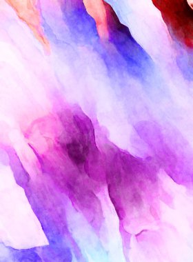 Soyut suluboya sanat eserleri. Fırça boyalı dijital resim. Renkli yaratıcı suluboya çizimi.